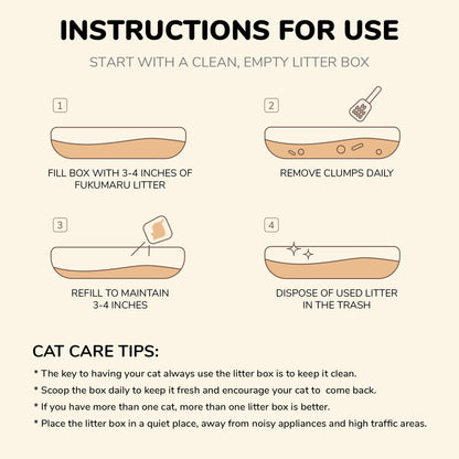 FUKUMARU Cassava Cat Litter 10.8 kg (4 packs)