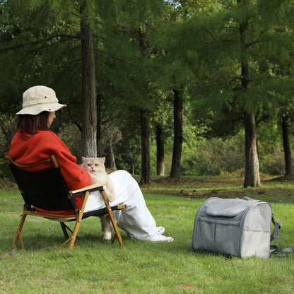 FUKUMARU Expandable Pet Backpack - Grey