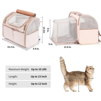 FUKUMARU Expandable Pet Backpack - Pink