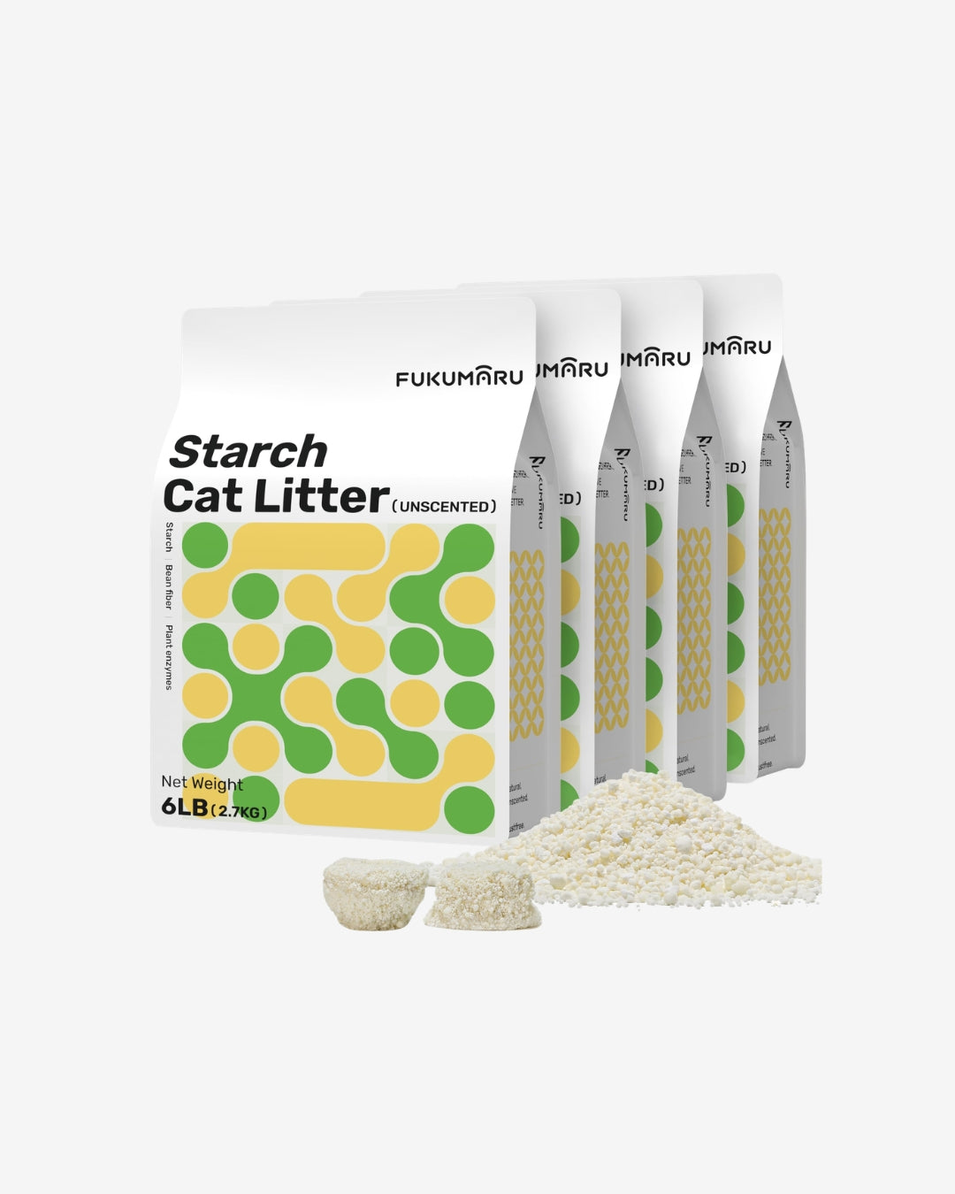 FUKUMARU Cassava Cat Litter 10.8 kg (4 packs)