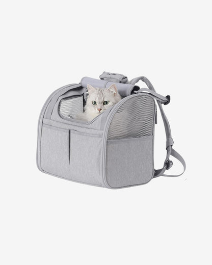 FUKUMARU Expandable Pet Backpack - Grey