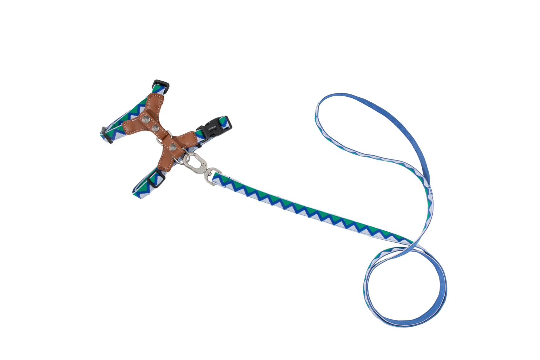 Back Adjustable Leather Cat Harness and Leash Set