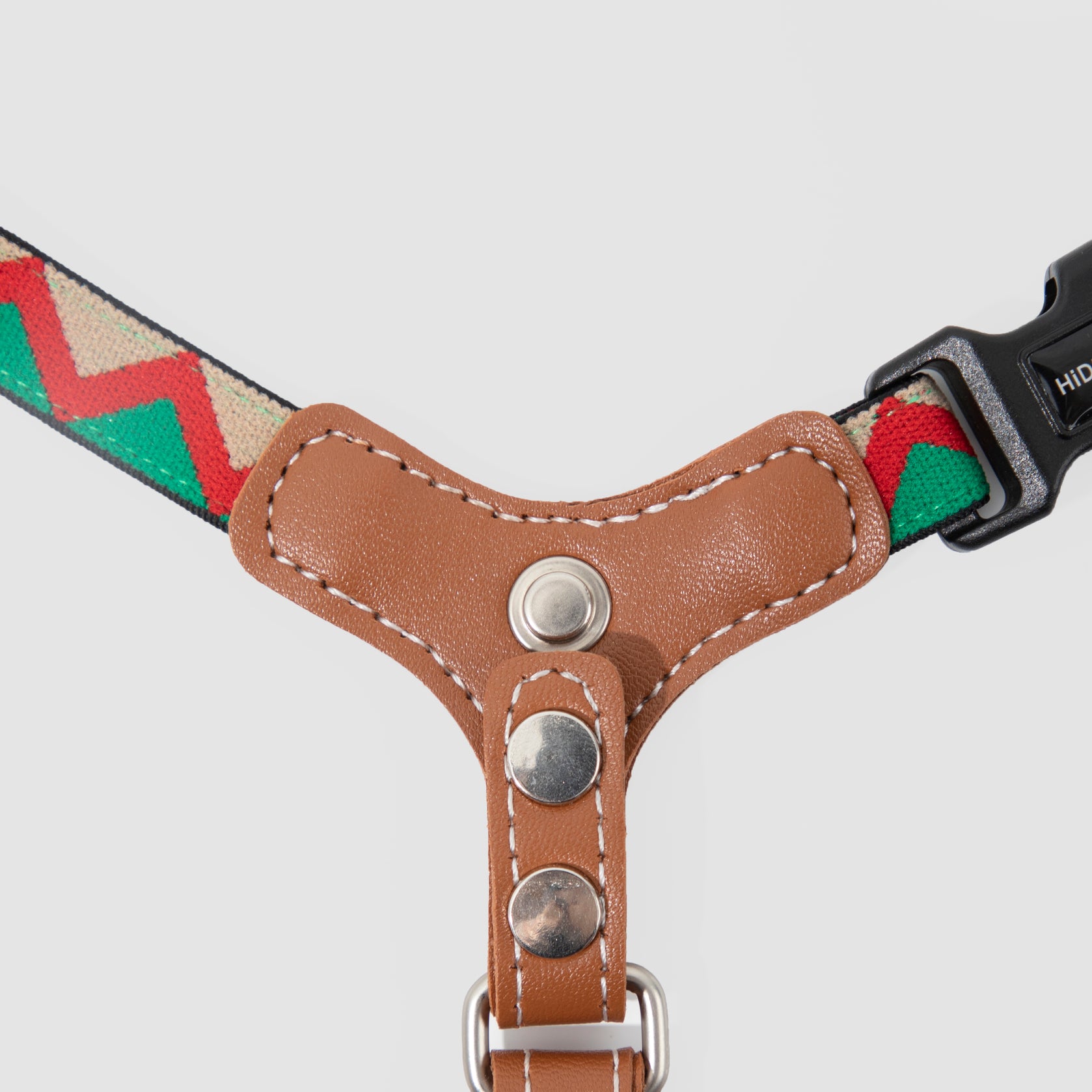 Back Adjustable Leather Cat Harness and Leash Set