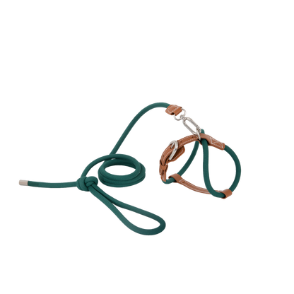 Freedom Leather Rope Cat Harness and Leash Set