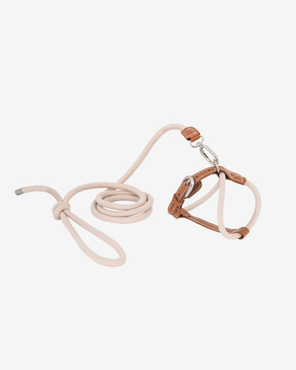 Freedom Leather Rope Cat Harness and Leash Set - Turquoise
