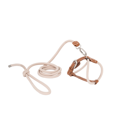 Freedom Leather Rope Cat Harness and Leash Set