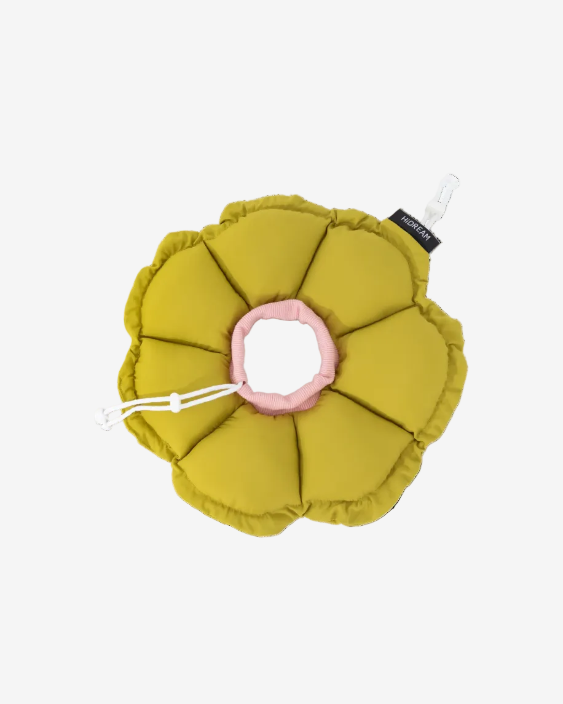 Floral Pet Recovery Collar Plus - Mustard Green