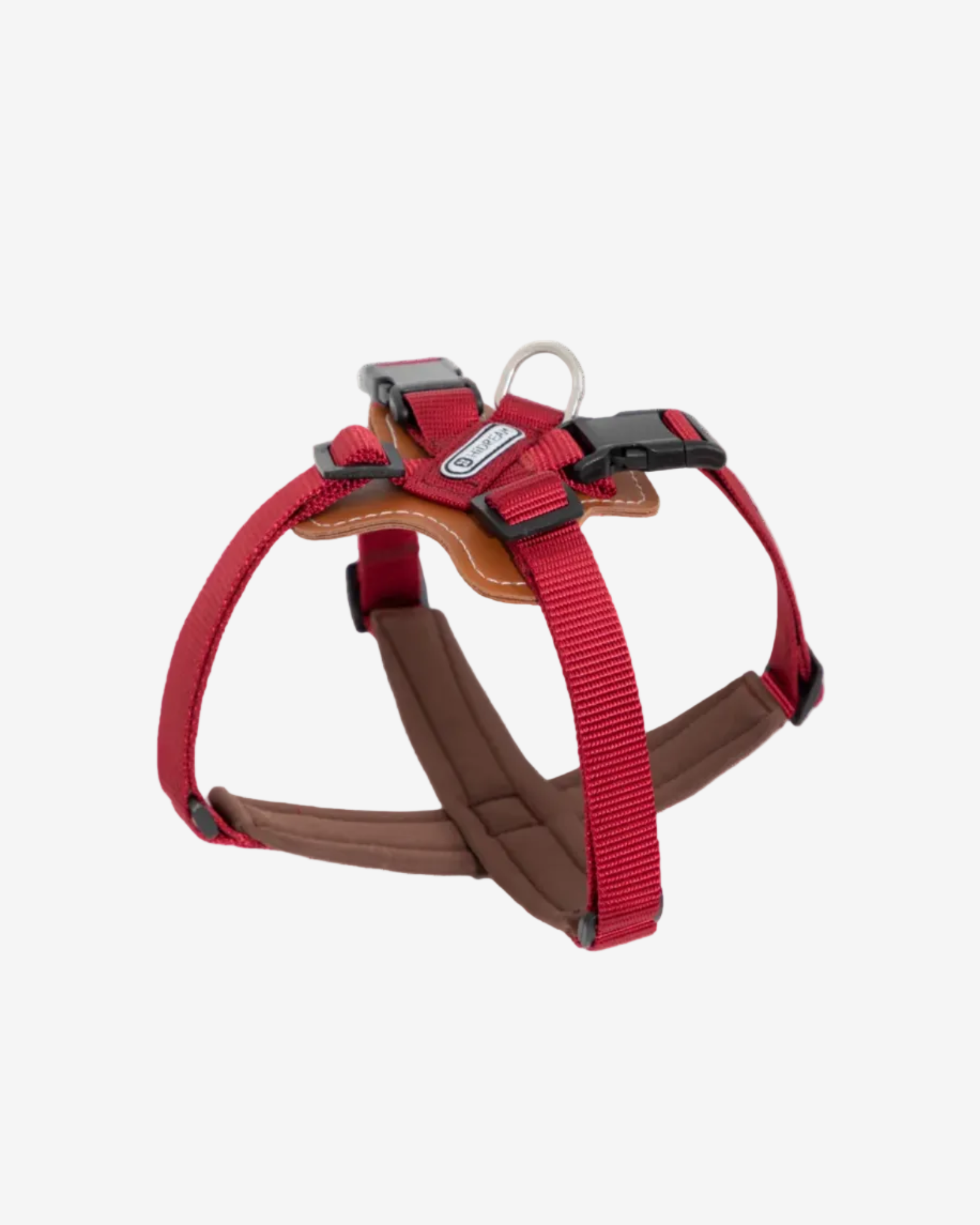 X-Shaped Trachea Protection Dog Harness - Dark Red