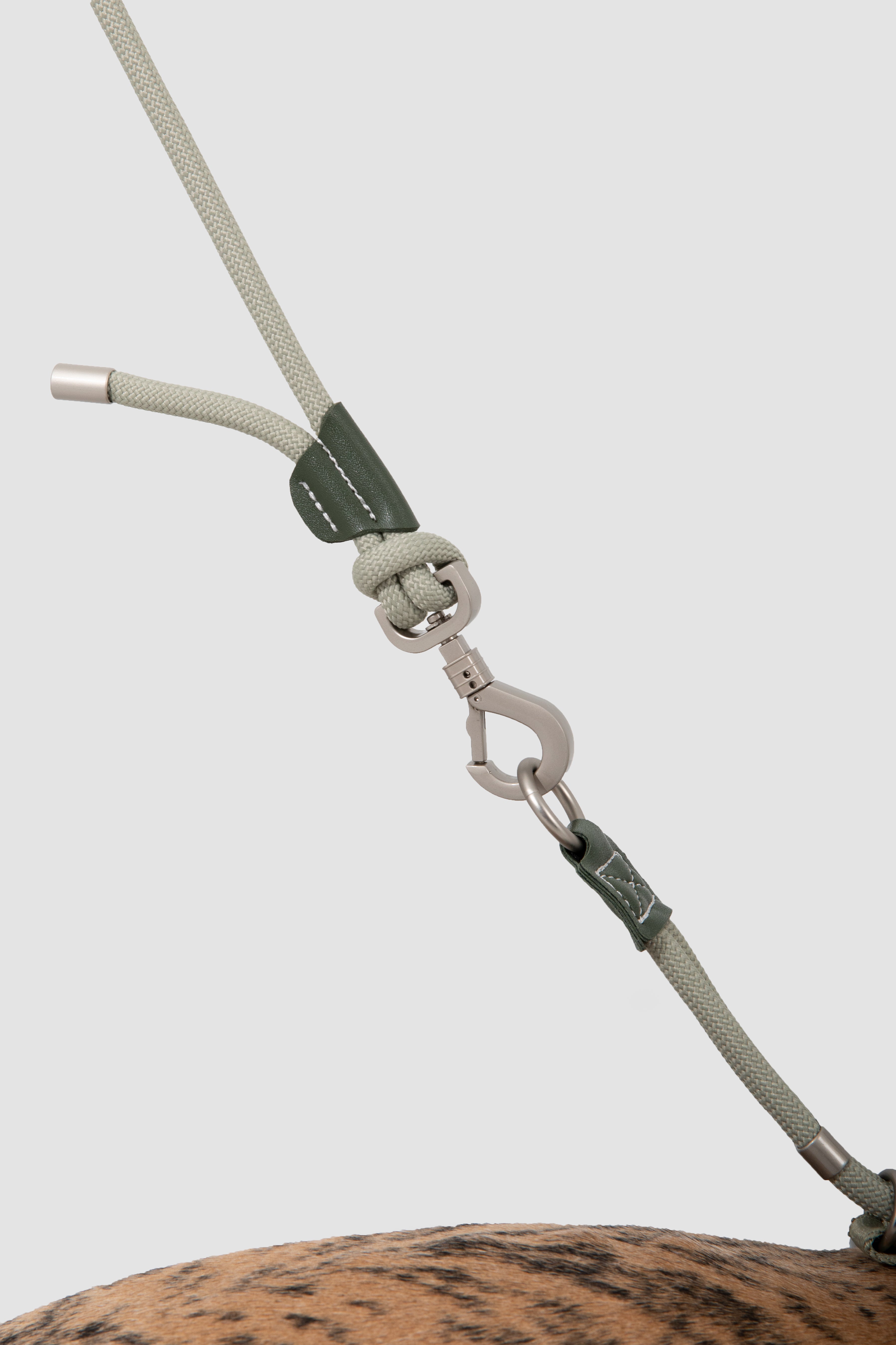Leather Round Rope Dog Leash