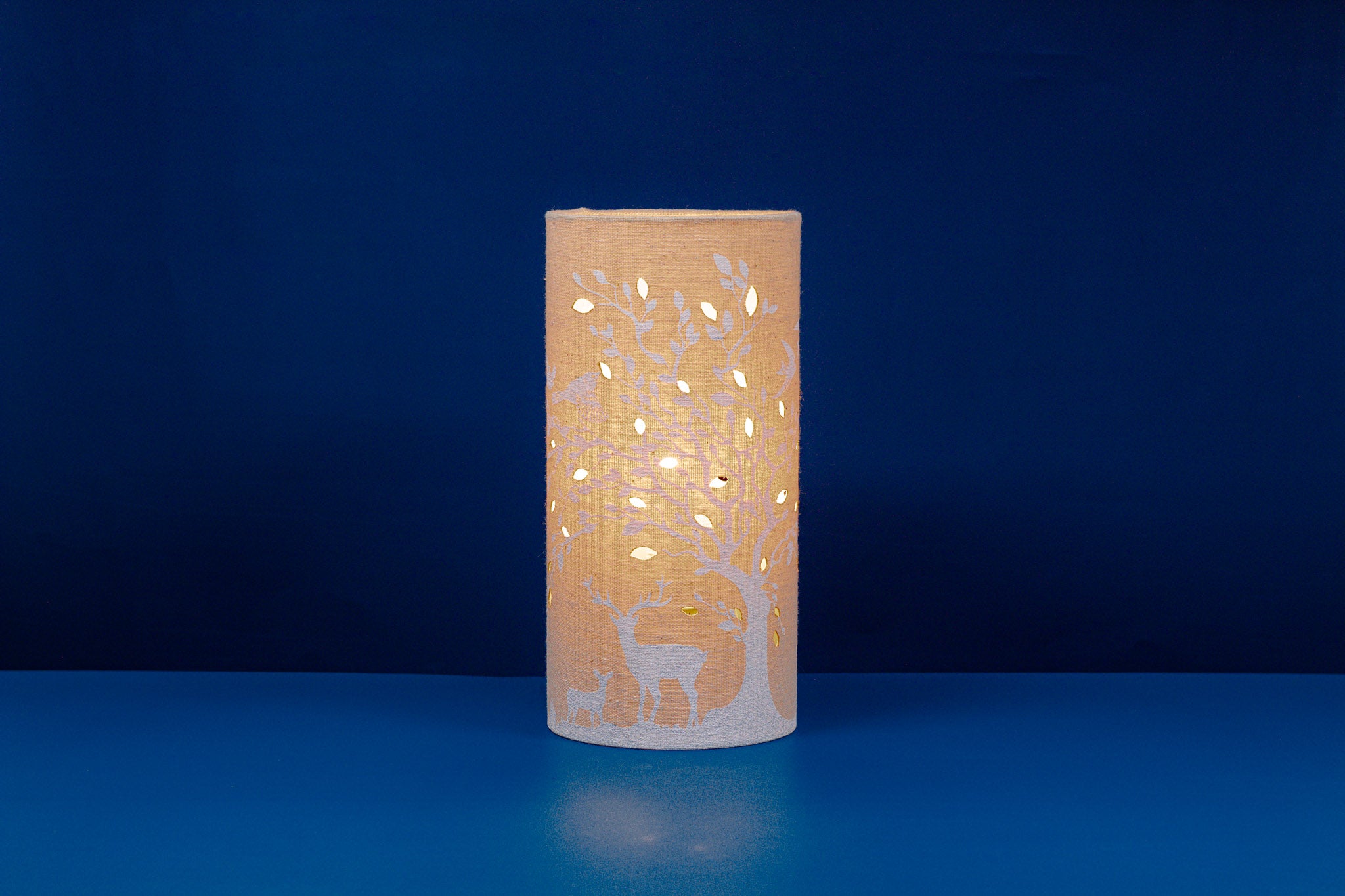 Deer & Bird Fabric Lamp