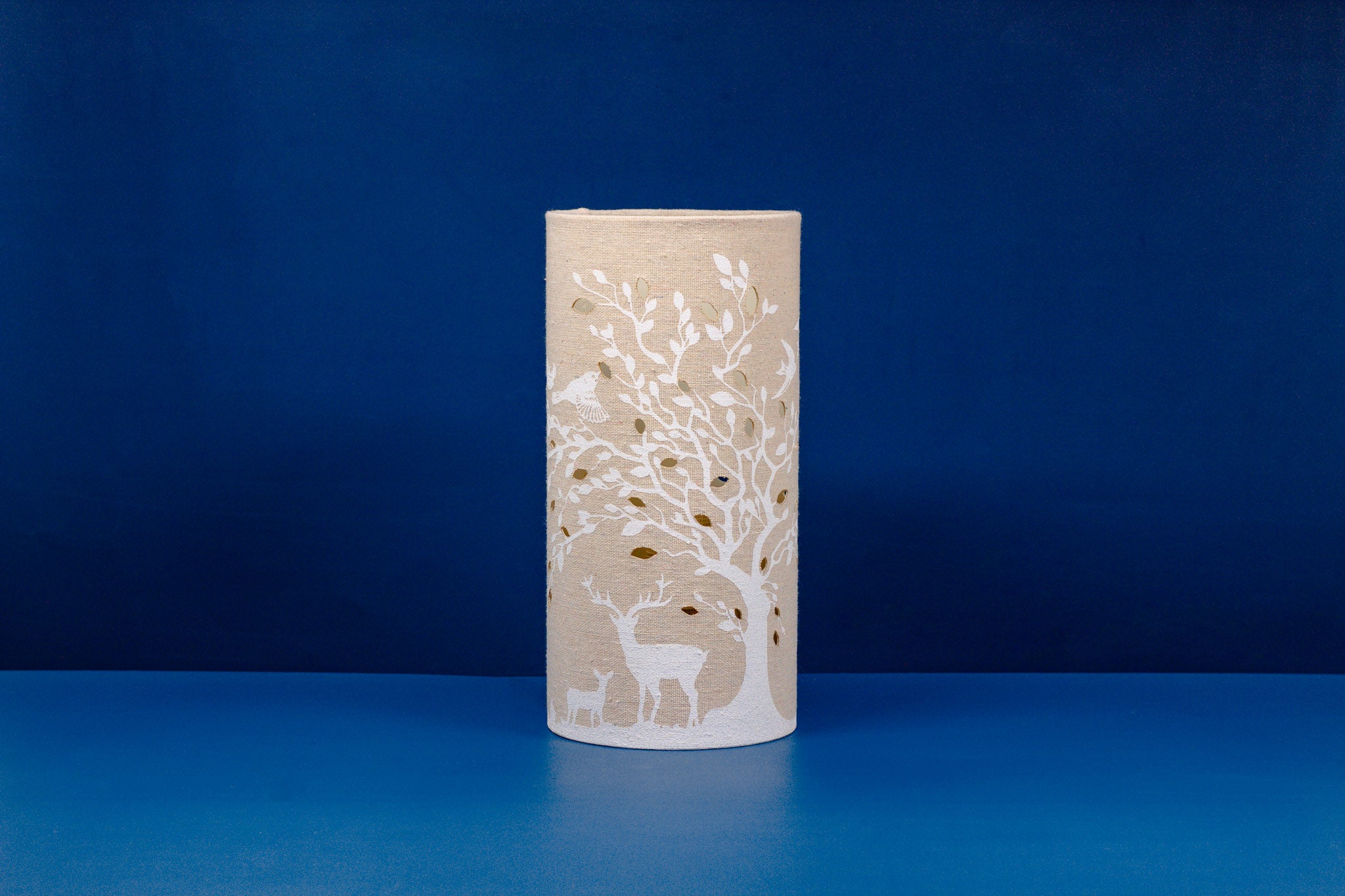 Deer & Bird Fabric Lamp