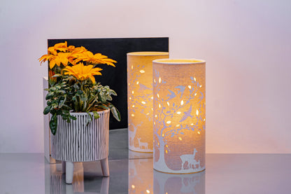 Deer & Bird Fabric Lamp