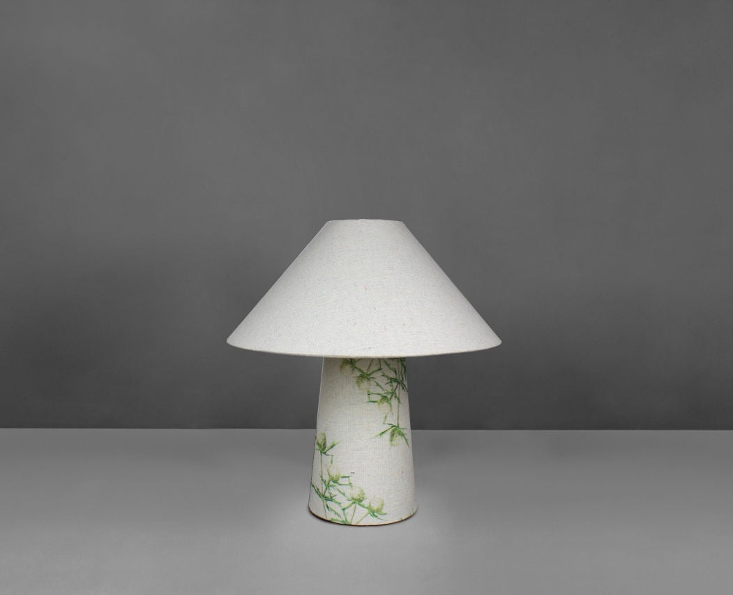 Thistles Green Fabric Lamps