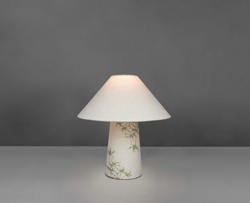Thistles Green Fabric Lamps