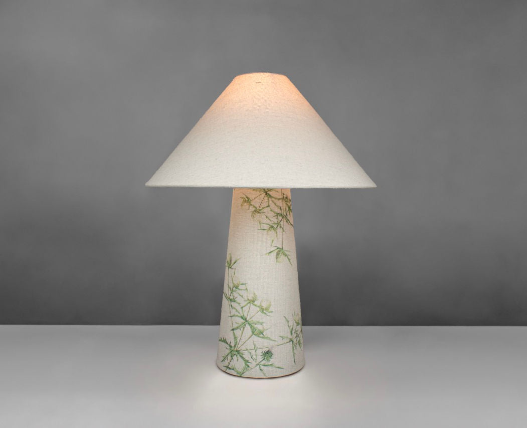 Thistles Green Fabric Lamps