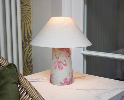 Pink Flora Fabric Lamps