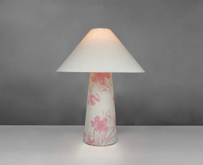 Pink Flora Fabric Lamps