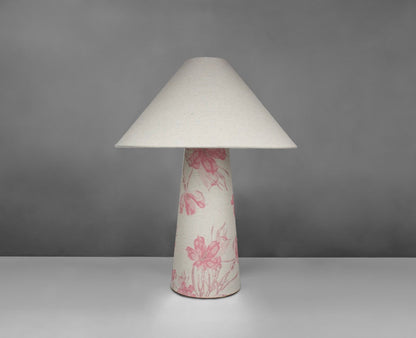 Pink Flora Fabric Lamps