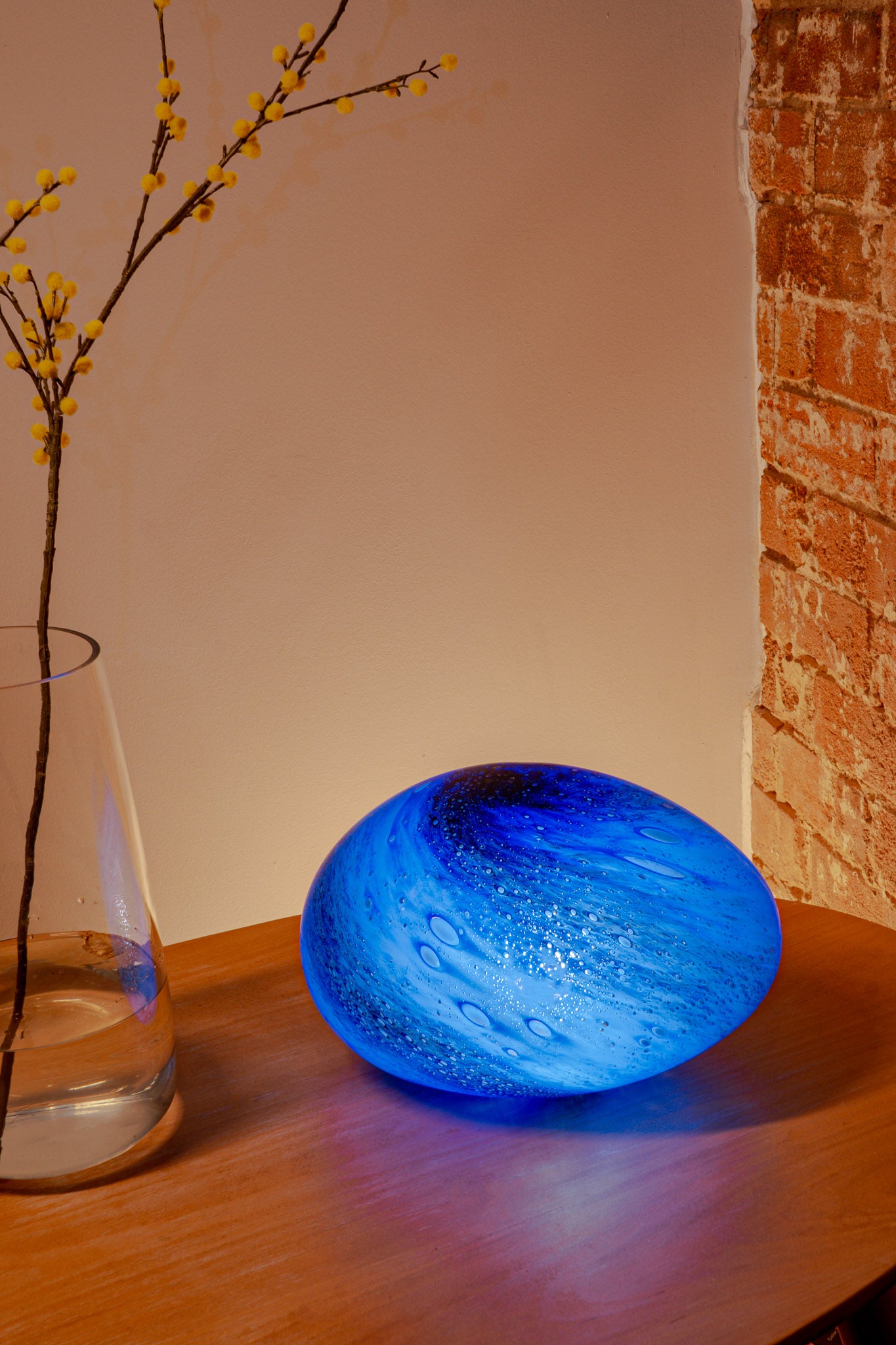 Nebula Clouds Pebble Glass Lamp