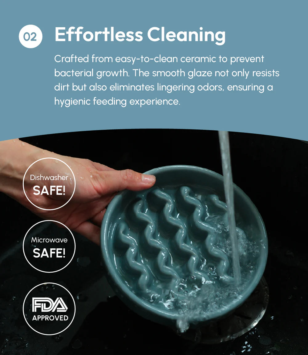 [MACRONI] Slow Feeder Dog Bowls - Purple