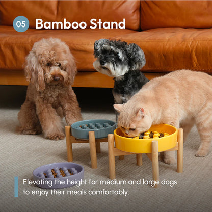 [MACRONI] Slow Feeder Dog Bowls - Purple