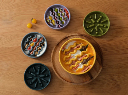 [MACRONI] Slow Feeder Dog Bowls - Purple