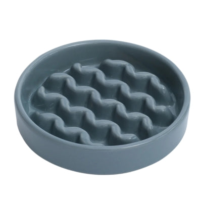 [MACRONI] Slow Feeder Dog Bowls - Blue