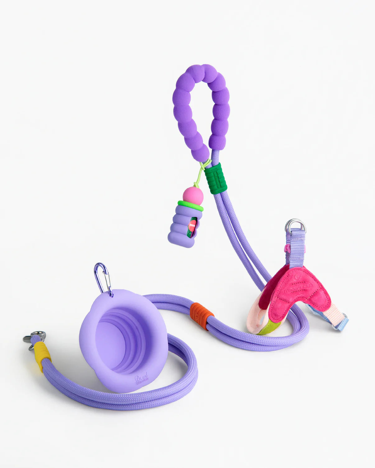 Marshmallow Standard Dog Leash Kit - Grape Purple