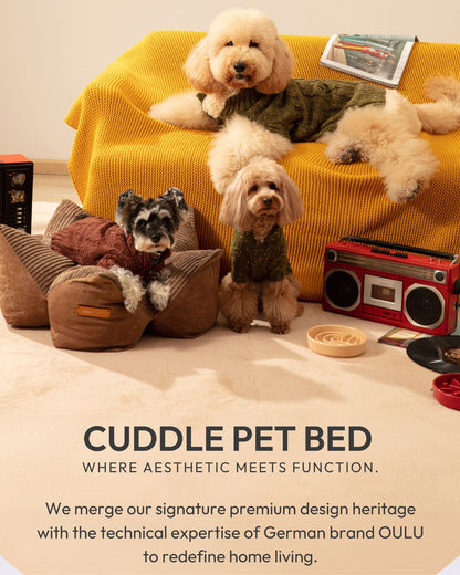[OULU X Pehom] Cuddle Pet Pillow Bed - Navy Blue