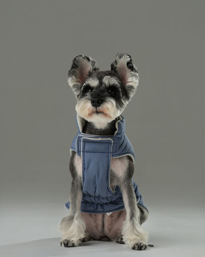 Reversible Dog Vest Jacket - Blue/White