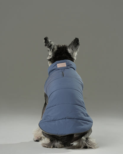 Reversible Dog Vest Jacket - Blue/White