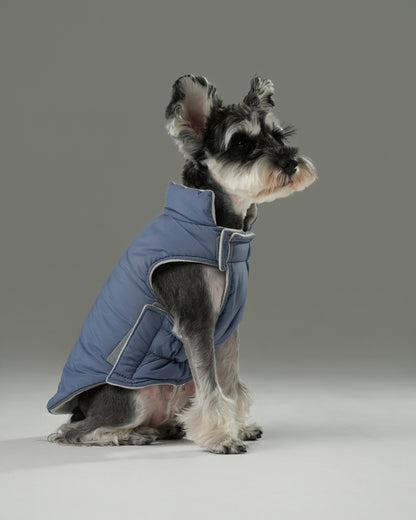 Reversible Dog Vest Jacket - Blue/White