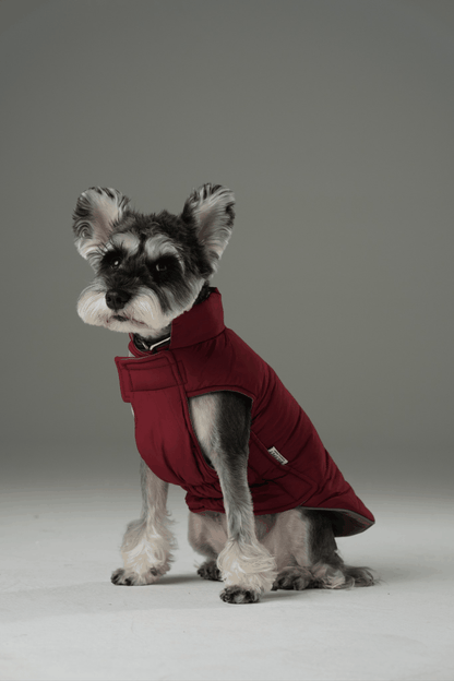 Reversible Dog Vest Jacket - Red/Brown