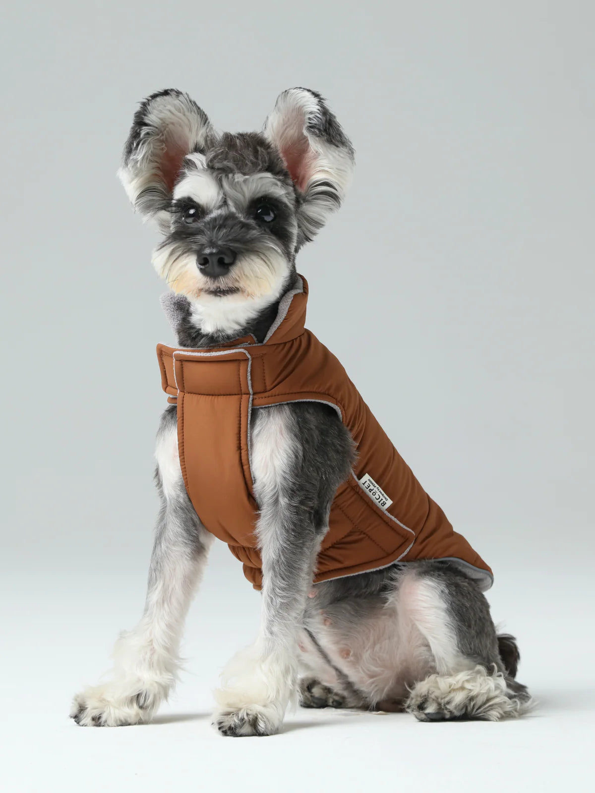 Reversible Dog Vest Jacket - Brown/Grey