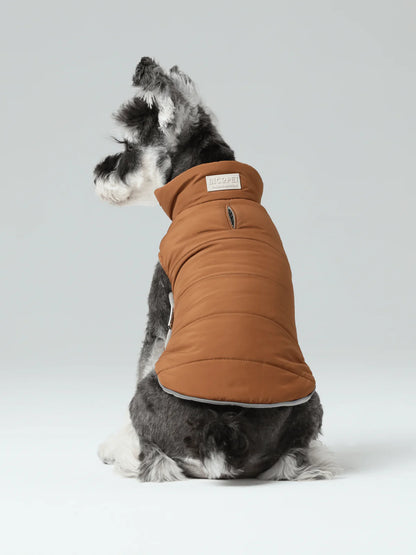 Reversible Dog Vest Jacket - Brown/Grey