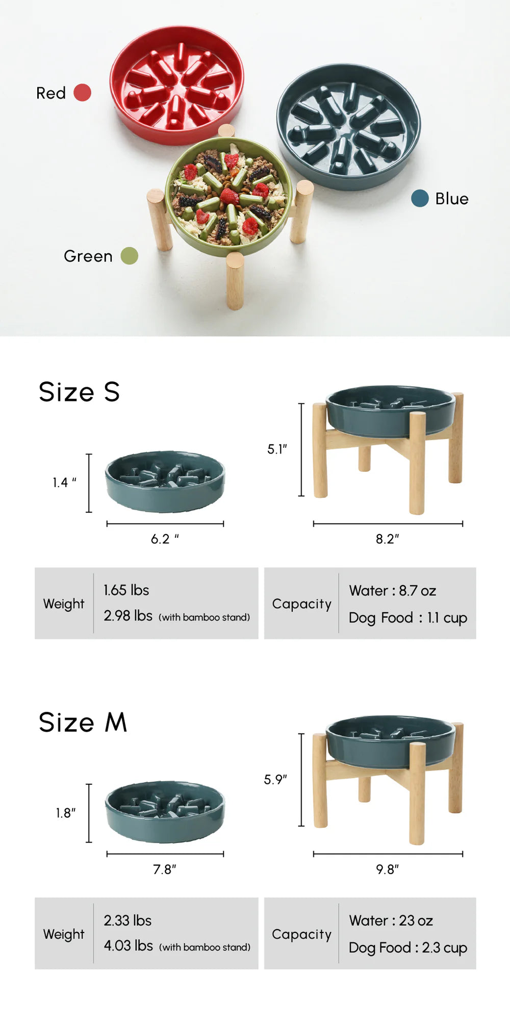 [SPARK] Slow Feeder Dog Bowls - Red