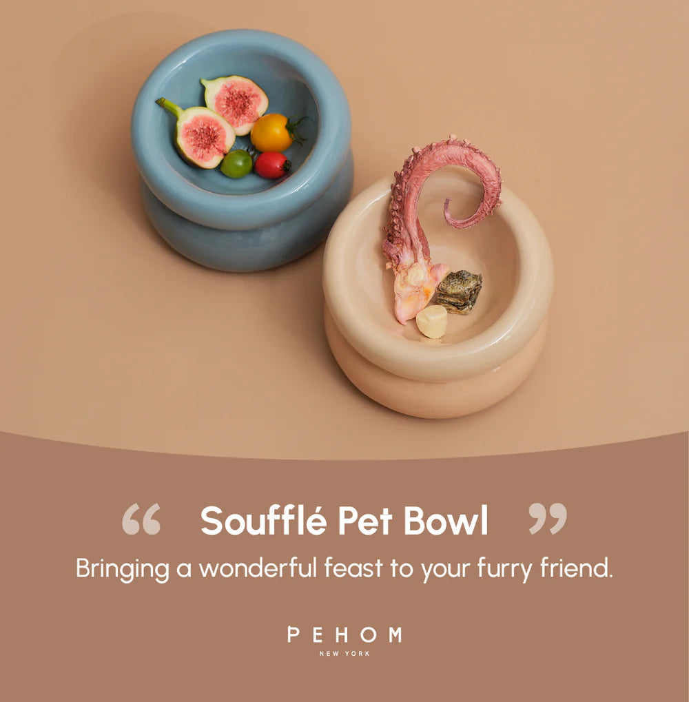 Soufflé Pet Bowl - Almond Beige