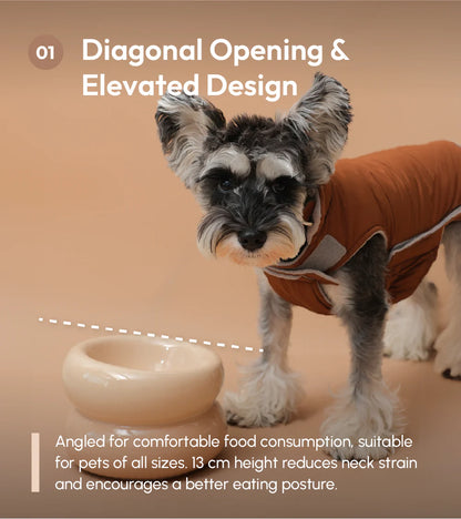 Soufflé Pet Bowl - Almond Beige