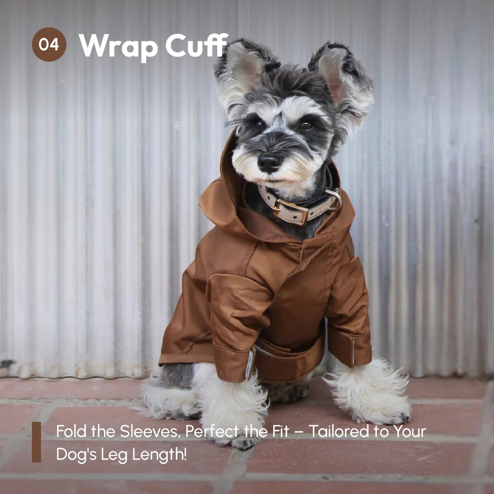 Tribeca Adjustable Velcro Raincoat - Choco