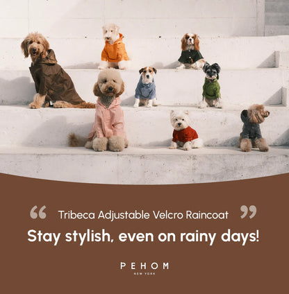 Tribeca Adjustable Velcro Raincoat - Choco
