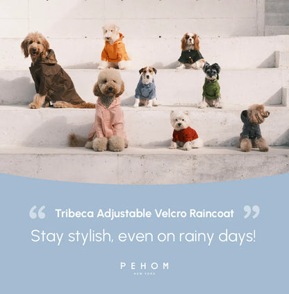 Tribeca Adjustable Velcro Raincoat - Light Blue