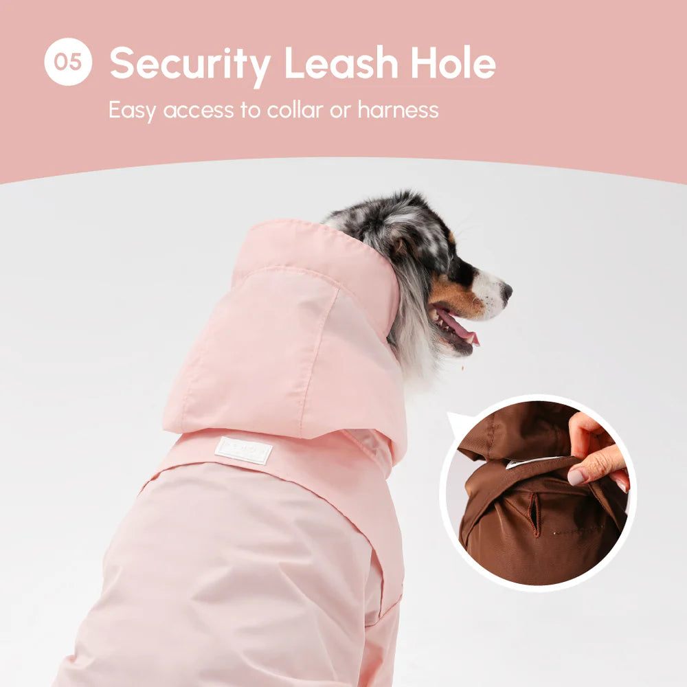 Tribeca Adjustable Velcro Raincoat - Light Pink