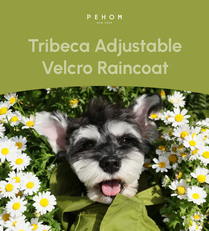 Tribeca Adjustable Velcro Raincoat - Olive