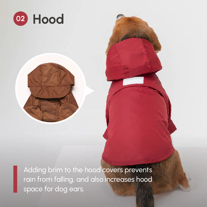 Tribeca Adjustable Velcro Raincoat - Burgundy