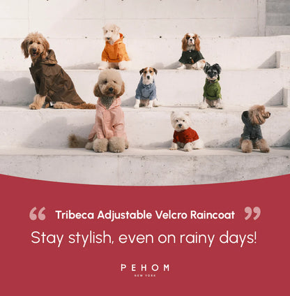 Tribeca Adjustable Velcro Raincoat - Burgundy