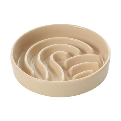 [WAVE] Slow Feeder Dog Bowls - Beige
