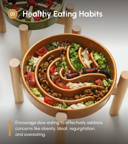 [WAVE] Slow Feeder Dog Bowls - Orange