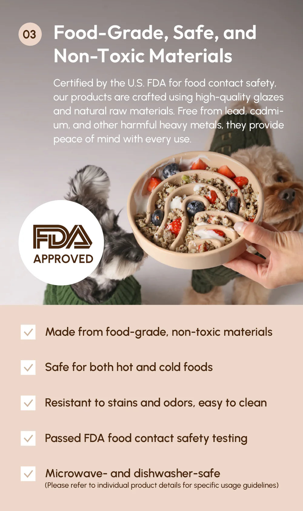 [WAVE] Slow Feeder Dog Bowls - Orange