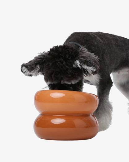 Soufflé Pet Bowl - Amber Orange